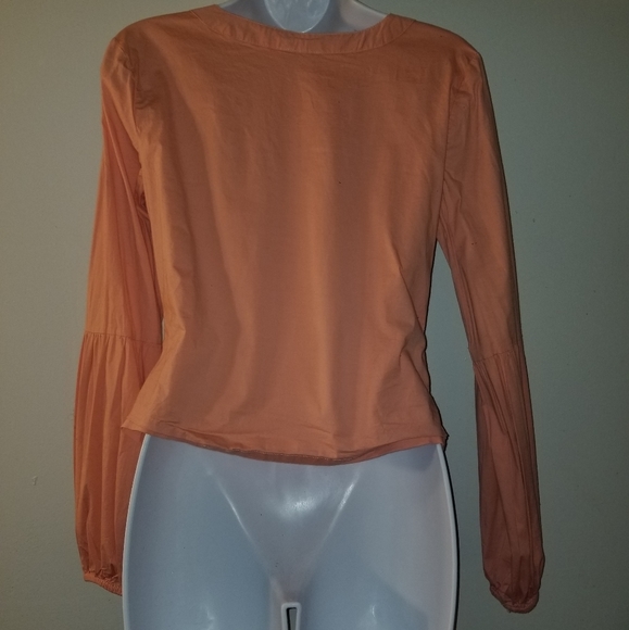 G by Guess Wrap Top in Peach Color - Picture 4 of 6